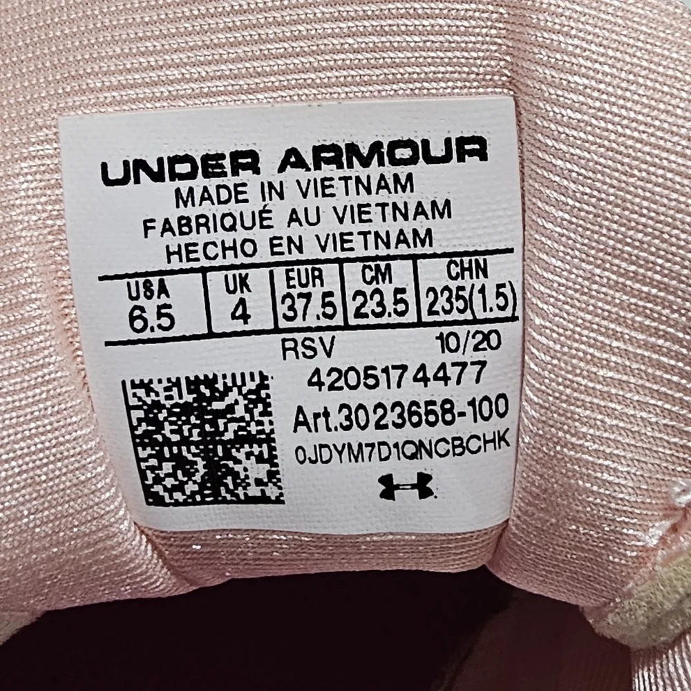 Under Armour Charged Breathe Lace Up Training Sneaker, Women's Size 6.5